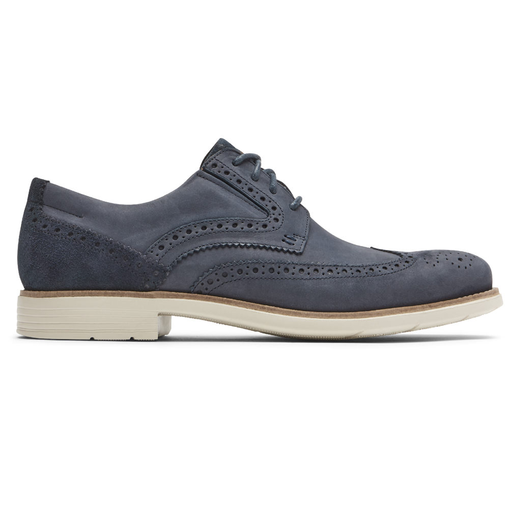 Rockport Mens Total Motion Classic Dress Wingtip - Sneakers Blue - OLD587416